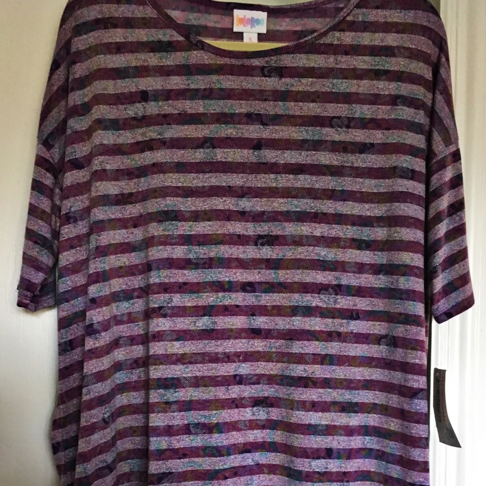 LuLaRoe NWT S Striped Irma ~ purple stripes ~
